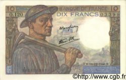 10 Francs MINEUR FRANCIA  1946 F.08.16 q.FDC
