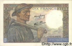 10 Francs MINEUR FRANCIA  1947 F.08.17 SPL