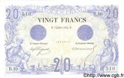20 Francs NOIR FRANCE  1874 F.09.01 XF