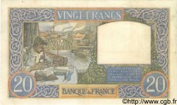 20 Francs TRAVAIL ET SCIENCE FRANCIA  1940 F.12.05 MBC