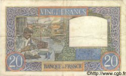 20 Francs TRAVAIL ET SCIENCE FRANCE  1940 F.12.05 TTB