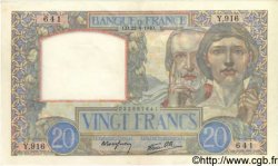20 Francs TRAVAIL ET SCIENCE FRANKREICH  1940 F.12.06 fST