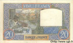 20 Francs TRAVAIL ET SCIENCE FRANCIA  1940 F.12.06 AU