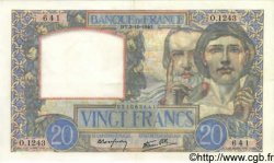 20 Francs TRAVAIL ET SCIENCE FRANCIA  1940 F.12.08 EBC