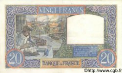 20 Francs TRAVAIL ET SCIENCE FRANKREICH  1940 F.12.08 VZ