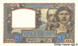 20 Francs TRAVAIL ET SCIENCE FRANCIA  1941 F.12.16 AU+