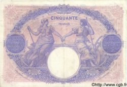 50 Francs BLEU ET ROSE FRANCIA  1915 F.14.28 BC+