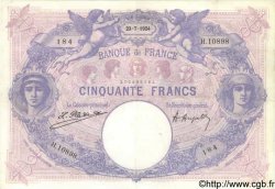 50 Francs BLEU ET ROSE FRANCE  1924 F.14.37