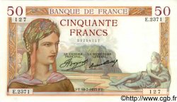 50 Francs CÉRÈS FRANKREICH  1935 F.17.13 fST