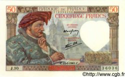 50 Francs JACQUES CŒUR FRANCE  1941 F.19.05 UNC