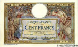 100 Francs LUC OLIVIER MERSON sans LOM FRANCE  1921 F.23.14 XF-