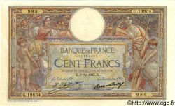100 Francs LUC OLIVIER MERSON grands cartouches FRANCE  1927 F.24.06 AU-