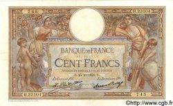 100 Francs LUC OLIVIER MERSON grands cartouches FRANKREICH  1928 F.24.07 VZ+