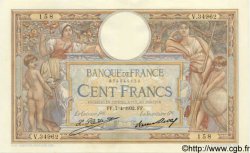 100 Francs LUC OLIVIER MERSON grands cartouches FRANCIA  1932 F.24.11 AU+