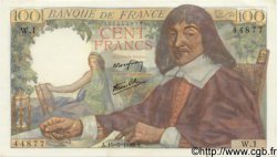 100 Francs DESCARTES FRANCIA  1942 F.27.01 q.AU