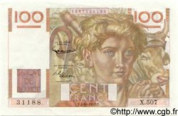 100 Francs JEUNE PAYSAN FRANKREICH  1952 F.28.34 fST+