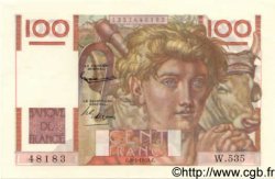 100 Francs JEUNE PAYSAN FRANCE  1953 F.28.36 UNC