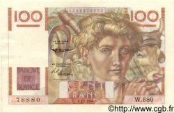 100 Francs JEUNE PAYSAN FRANCE  1954 F.28.41 XF+