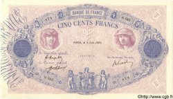500 Francs BLEU ET ROSE FRANKREICH  1920 F.30.24 fVZ