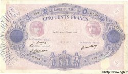 500 Francs BLEU ET ROSE FRANKREICH  1928 F.30.31 fSS