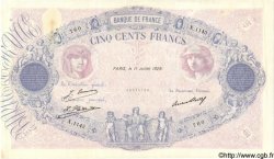 500 Francs BLEU ET ROSE FRANCIA  1929 F.30.32 q.BB