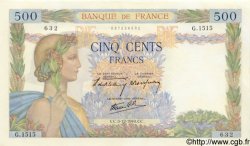 500 Francs LA PAIX FRANCIA  1940 F.32.10 FDC