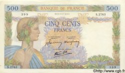 500 Francs LA PAIX FRANKREICH  1941 F.32.16 fVZ