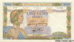 500 Francs LA PAIX FRANCIA  1942 F.32.30 SC