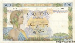 500 Francs LA PAIX FRANKREICH  1944 F.32.46 fSS
