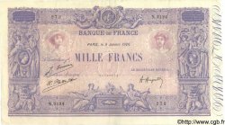 1000 Francs BLEU ET ROSE FRANCIA  1926 F.36.42 q.SPL