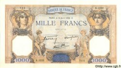 1000 Francs CÉRÈS ET MERCURE type modifié FRANCE  1938 F.38.11 AU-