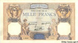 1000 Francs CÉRÈS ET MERCURE type modifié FRANKREICH  1940 F.38.47 fVZ