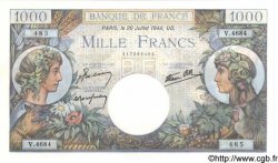 1000 Francs COMMERCE ET INDUSTRIE FRANKREICH  1944 F.39.12 fST+