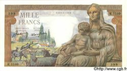 1000 Francs DÉESSE DÉMÉTER FRANCE  1942 F.40.05 UNC