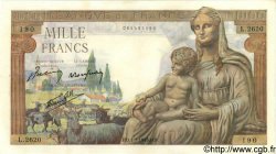 1000 Francs DÉESSE DÉMÉTER FRANCE  1943 F.40.15 XF