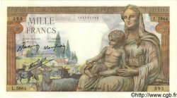 1000 Francs DÉESSE DÉMÉTER FRANCIA  1943 F.40.25 AU+