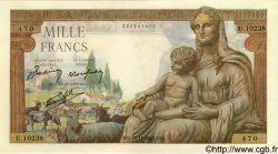 1000 Francs DÉESSE DÉMÉTER FRANKREICH  1943 F.40.40 fST