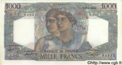 1000 Francs MINERVE ET HERCULE FRANKREICH  1950 F.41.32 VZ+
