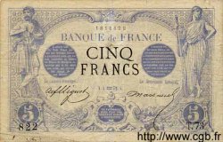 5 Francs NOIR FRANCE  1872 F.01.02 F-