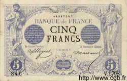5 Francs NOIR FRANCIA  1873 F.01.14 BC+