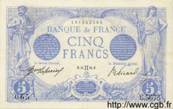 5 Francs BLEU FRANCIA  1915 F.02.27 MBC+