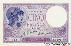 5 Francs FEMME CASQUÉE FRANCE  1923 F.03.07