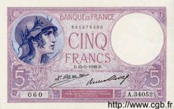 5 Francs VIOLET FRANCE  1928 F.03.12