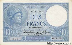 10 Francs MINERVE modifié FRANCIA  1940 F.07.16 q.SPL