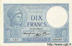 10 Francs MINERVE modifié FRANCE  1941 F.07.28 AU-