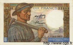 10 Francs MINEUR FRANCIA  1949 F.08.22 SC+