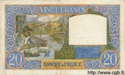 20 Francs TRAVAIL ET SCIENCE FRANCE  1940 F.12.11 VF