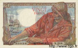 20 Francs PÊCHEUR FRANKREICH  1949 F.13.14 fST+