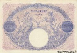 50 Francs BLEU ET ROSE FRANKREICH  1927 F.14.40 fVZ