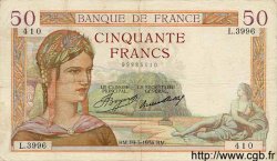 50 Francs CÉRÈS FRANCIA  1936 F.17.23 MBC